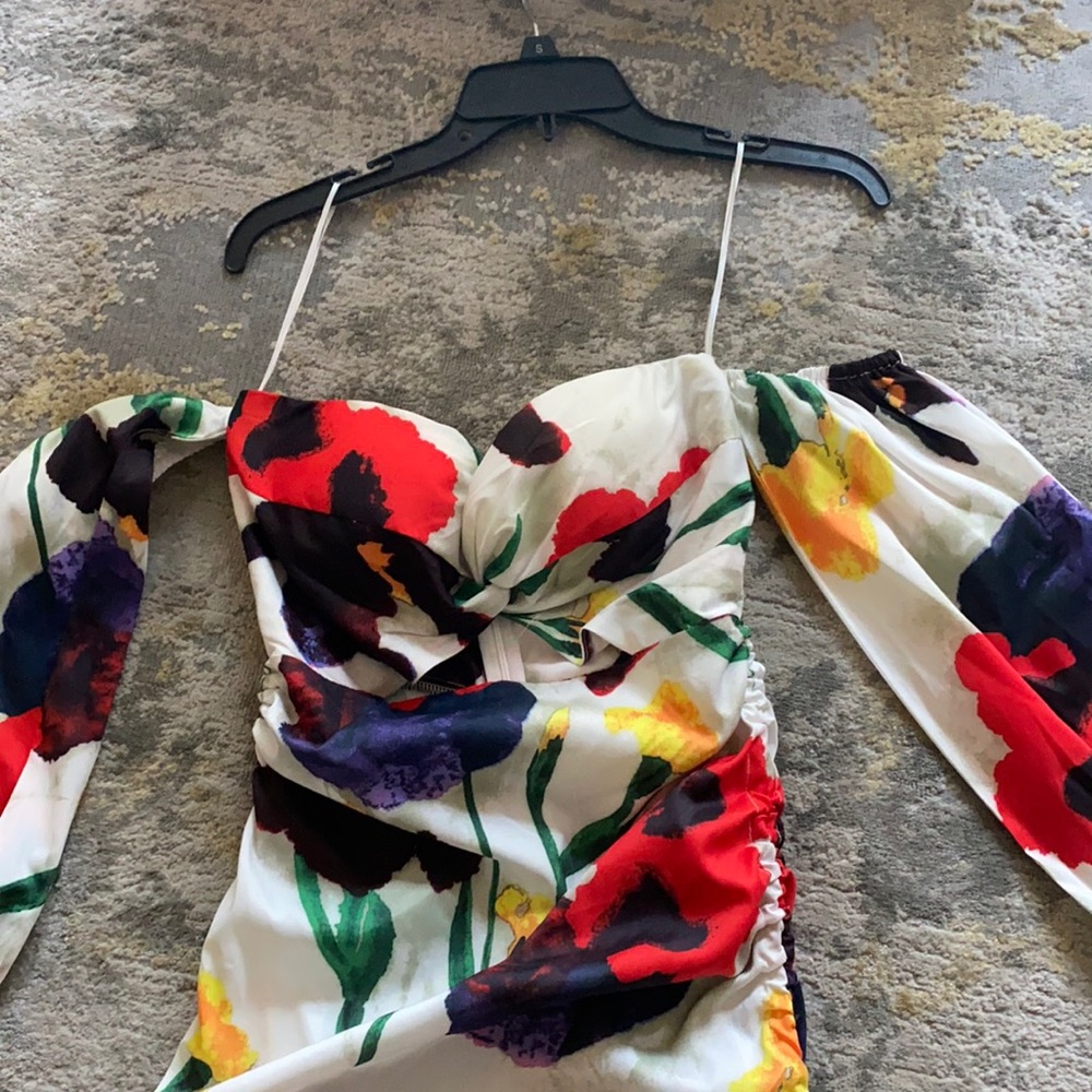 Strapless long sleeve dress